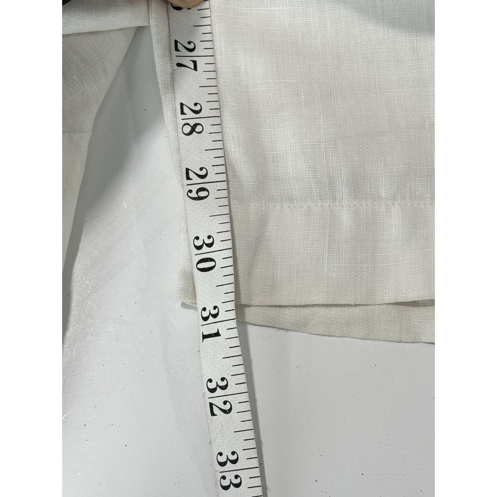 GAP Lined 100% Linen Wide Leg Drawstring Pants Size 12 White Summer Effortless - Picture 11 of 11